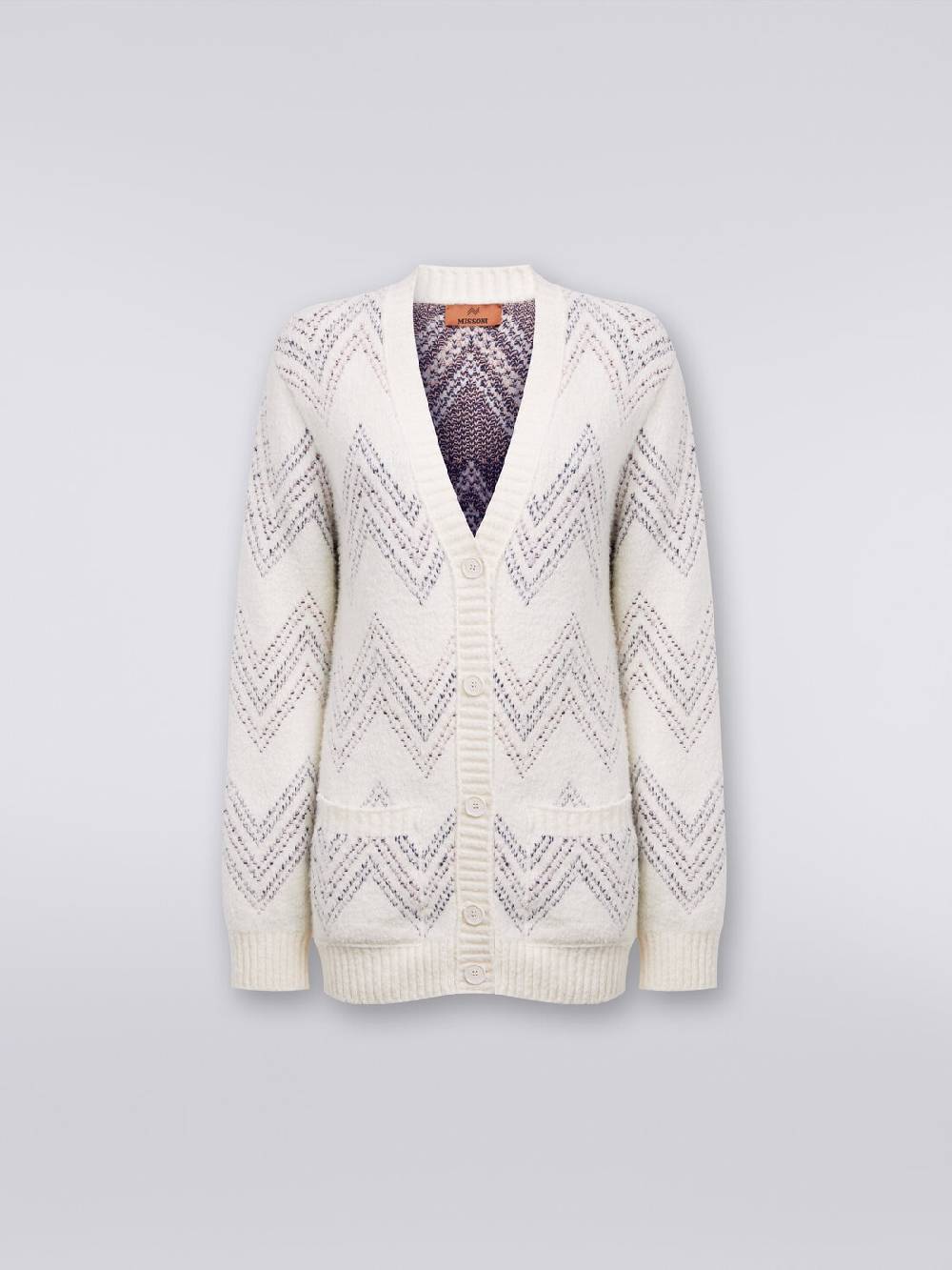 Missoni Cardigan oversize in misto cotone zig zag