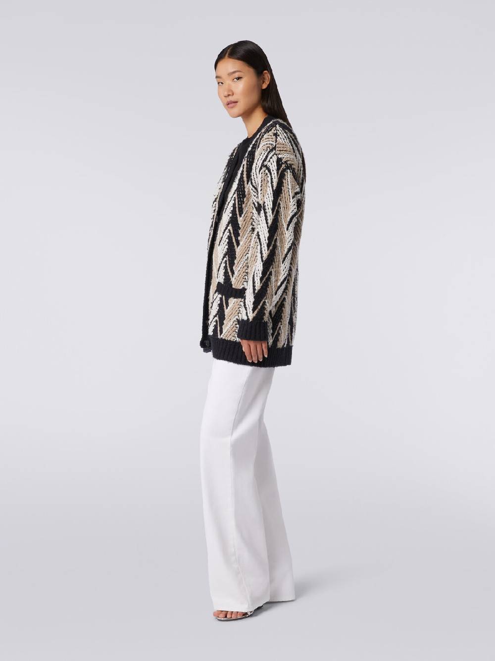Missoni Cardigan in misto cotone zig zag Moda