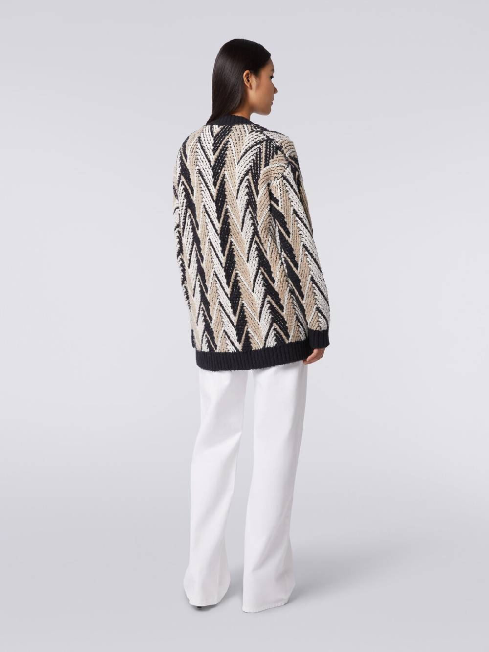 Missoni Cardigan in misto cotone zig zag Moda