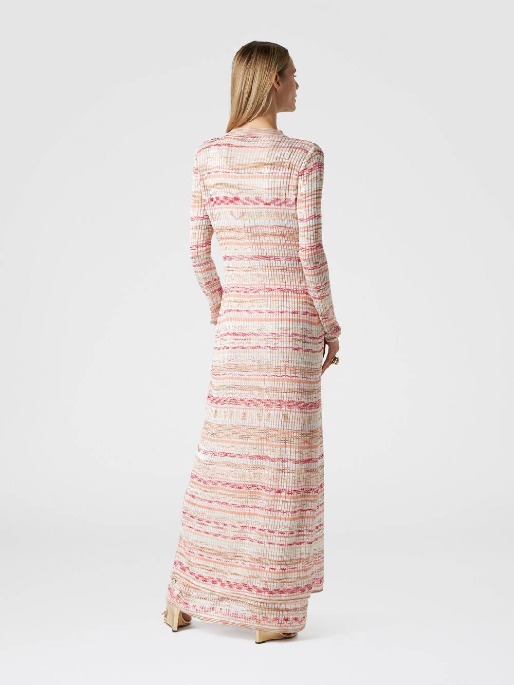 Missoni Cardigan lungo a costine in viscosa fiammata Italy