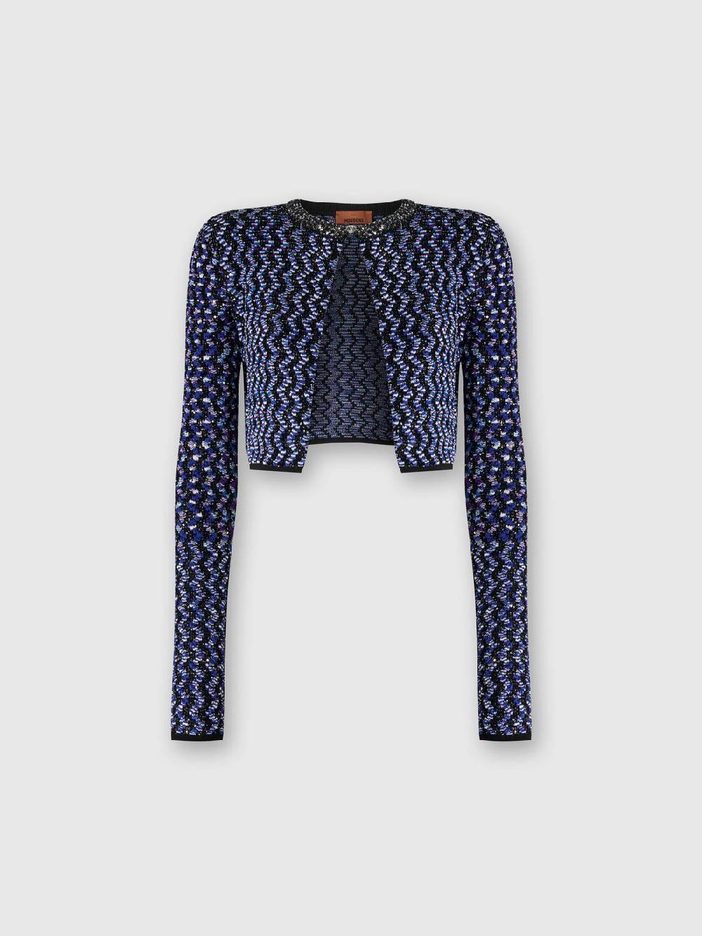 Missoni Cardigan zig zag goffrato con paillettes Qualità