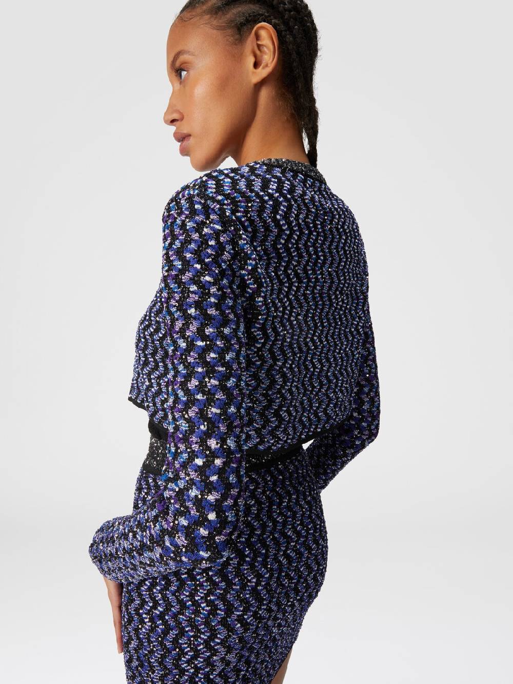 Missoni Cardigan zig zag goffrato con paillettes Qualità