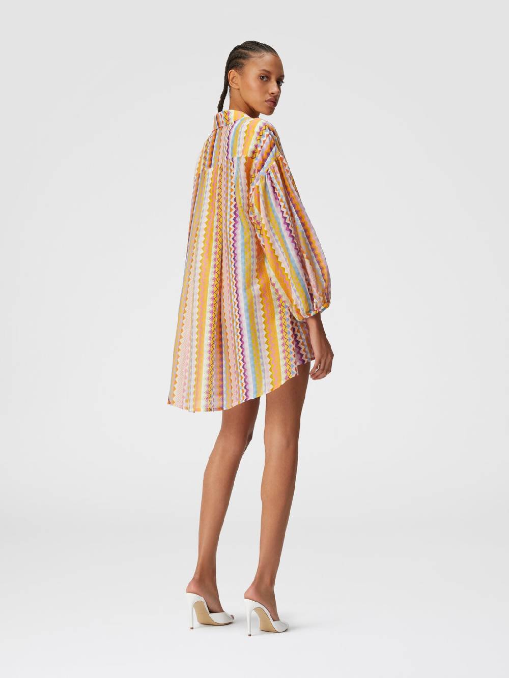 Missoni Blusa oversize in seta e cotone stampa zig zag Pezzi Unici