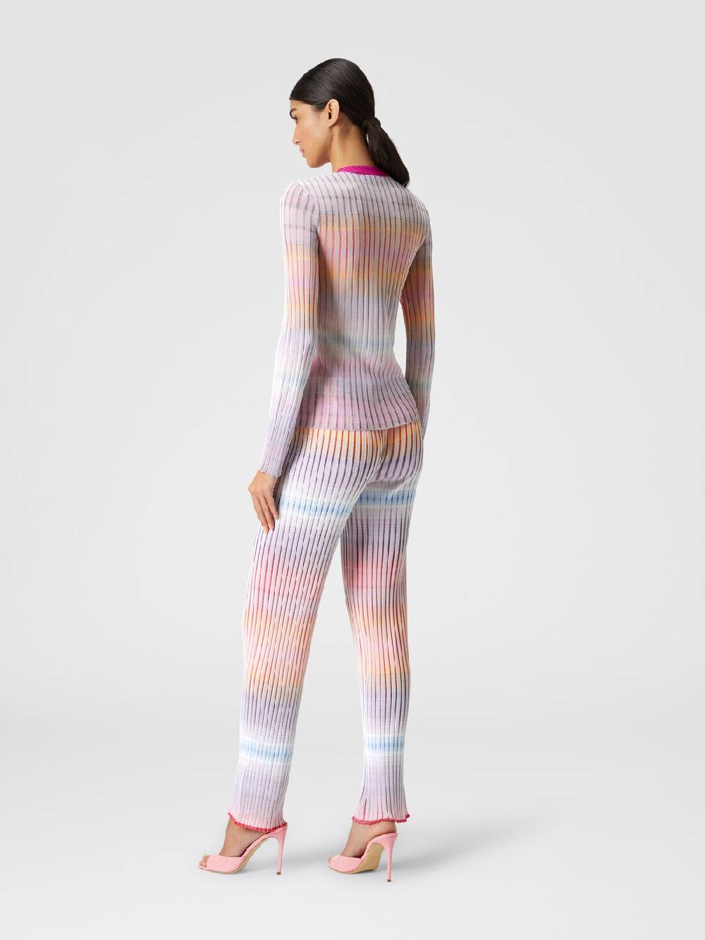 Missoni Maglia girocollo a coste con colletto a contrasto Soddisfazione Garantita