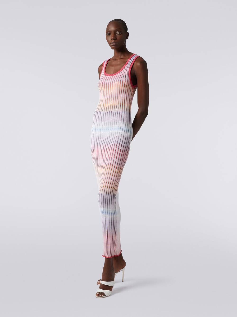 Missoni Abito lungo in viscosa a coste Negozi Online