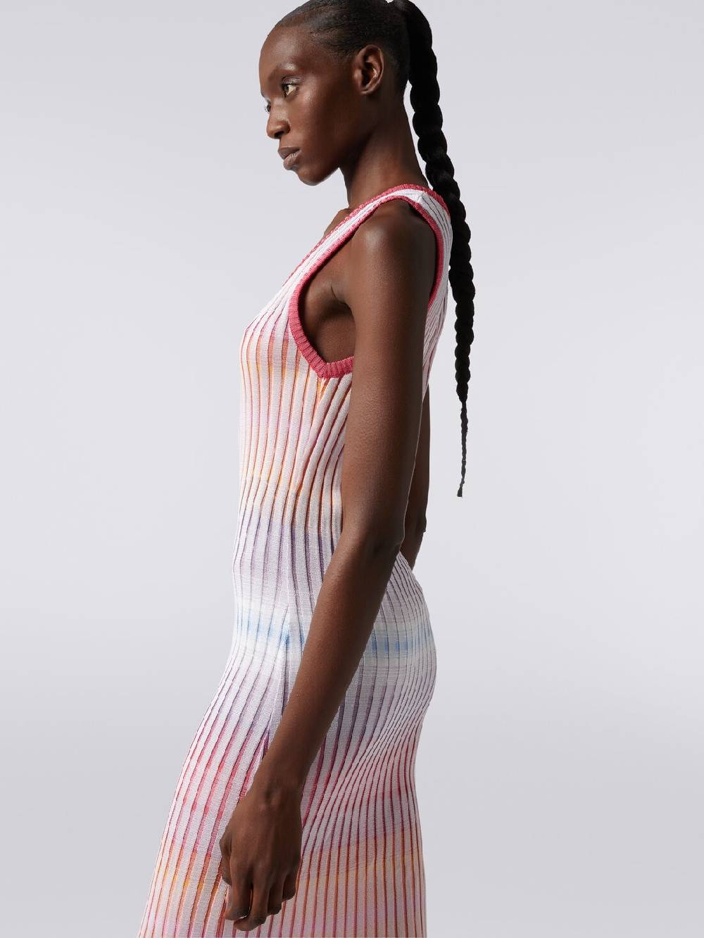 Missoni Abito lungo in viscosa a coste Negozi Online