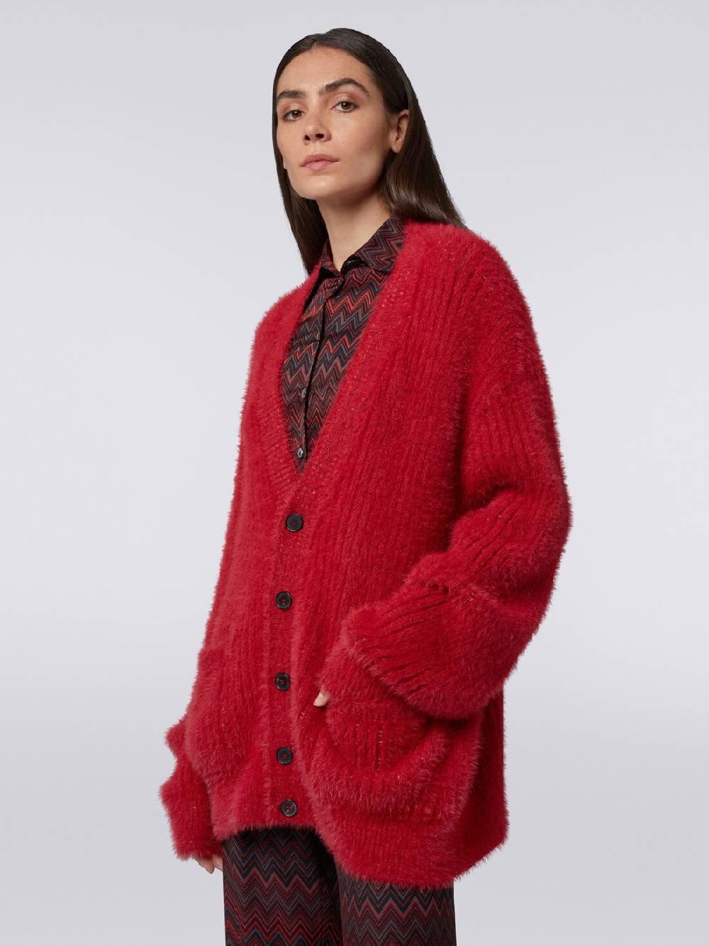 Missoni Cardigan oversize in misto lana effetto pelo Acquista Ora