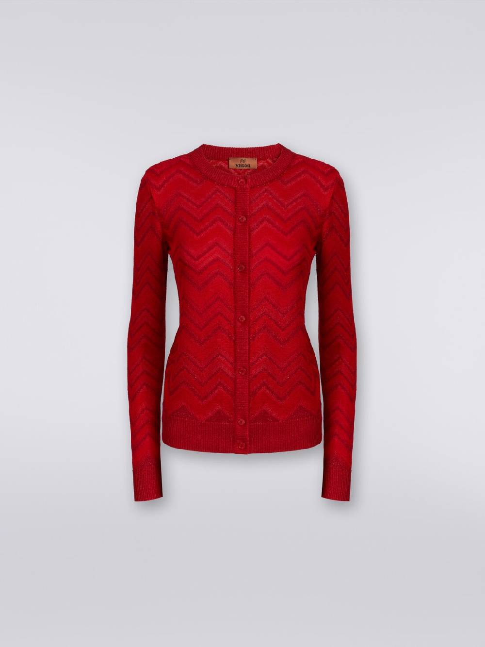 Missoni Cardigan in maglia zig zag tonale con lurex Consegna Veloce