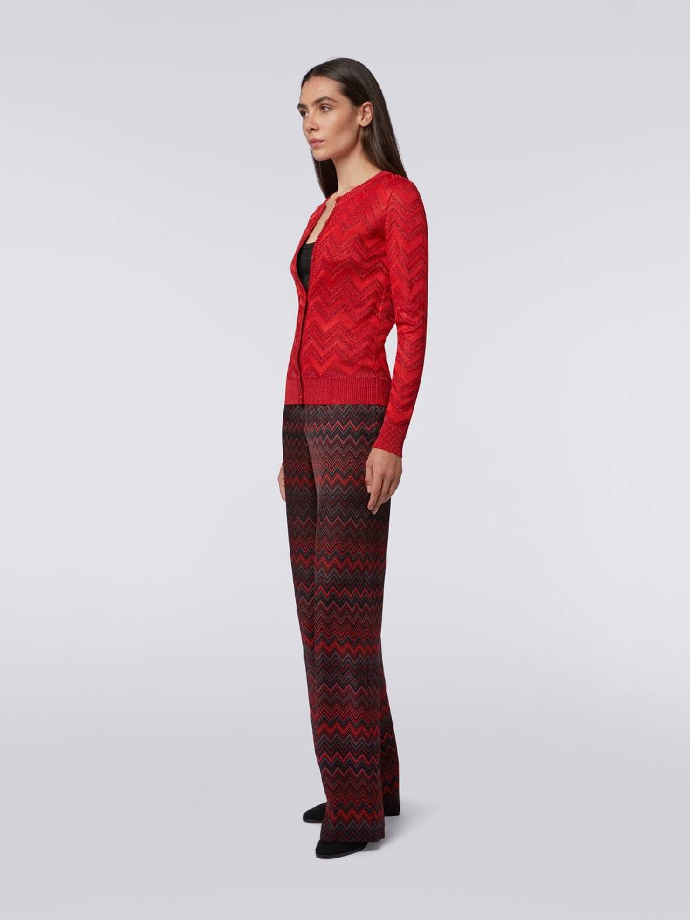 Missoni Cardigan in maglia zig zag tonale con lurex Consegna Veloce