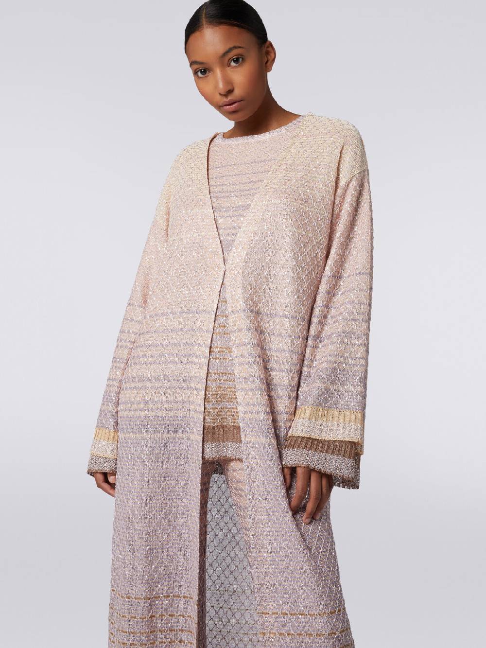 Missoni Cardigan lungo in maglia dégradé con paillettes Promozione Limitata