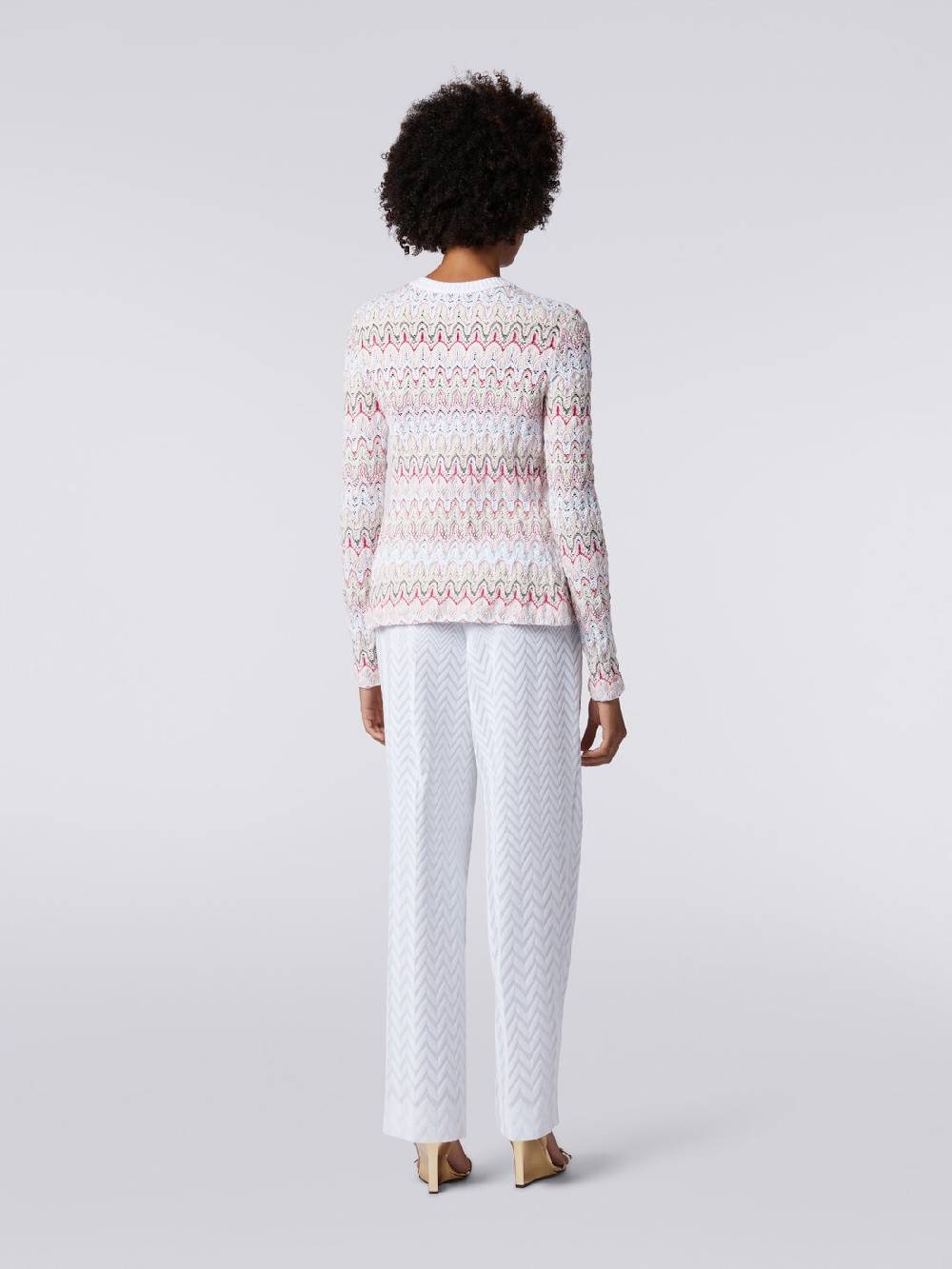 Missoni Cardigan in maglia con profili a contrasto e motivo a onde Sottocosto