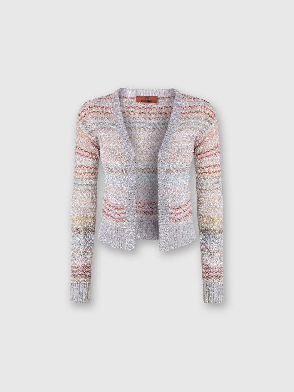 Missoni Cardigan corto in maglia a rete con paillettes Convenienza