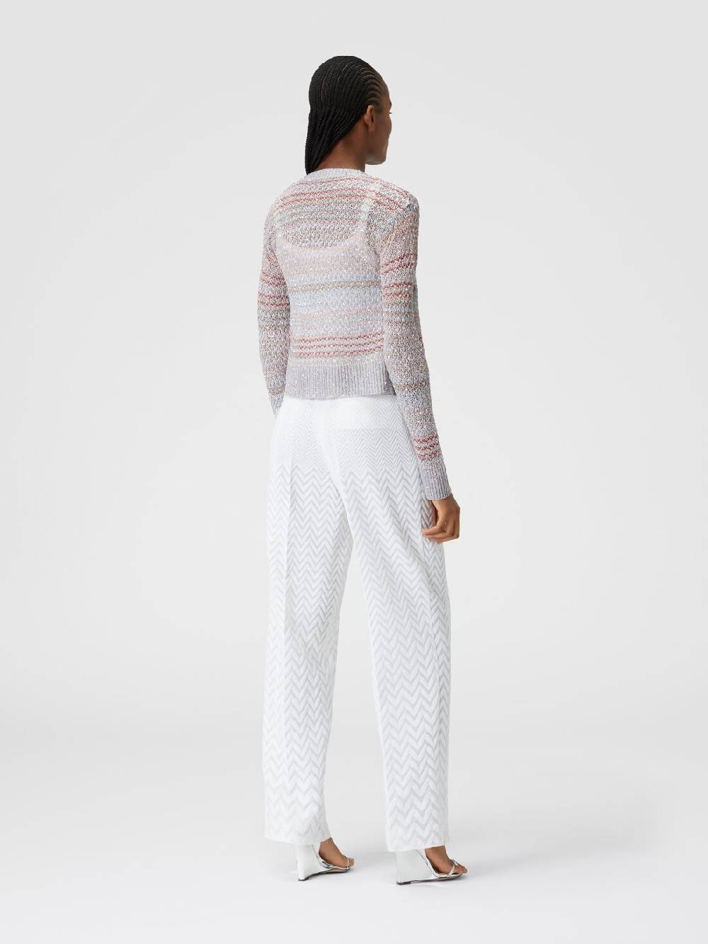 Missoni Cardigan corto in maglia a rete con paillettes Convenienza