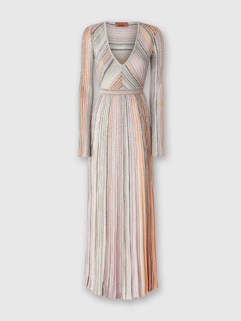 Missoni Abito lungo in maglia plissée lamé Novità