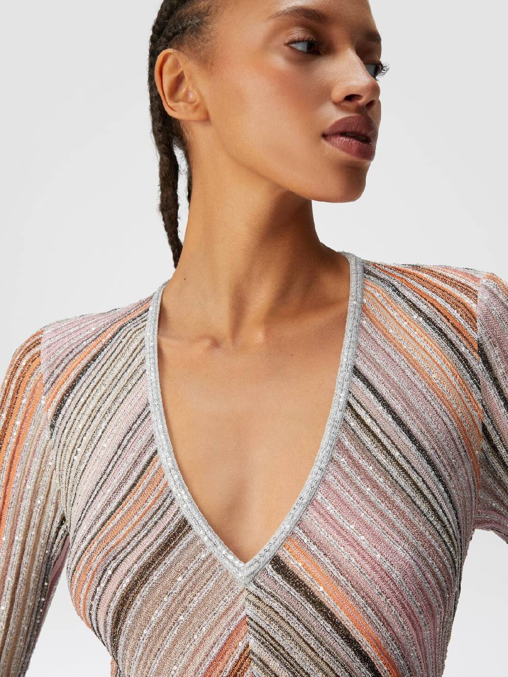Missoni Abito lungo in maglia plissée lamé Novità