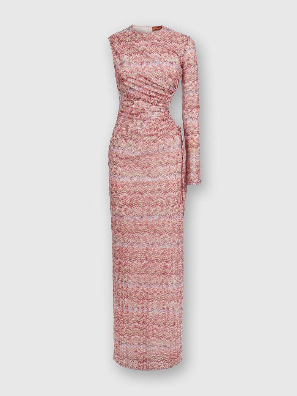 Missoni Abito lungo monospalla con dettaglio cut-out e spacco Offerta