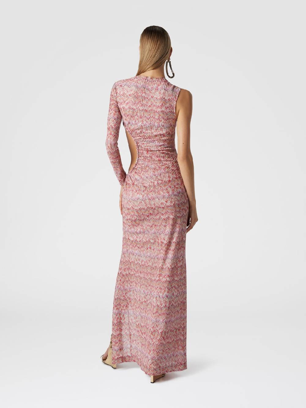 Missoni Abito lungo monospalla con dettaglio cut-out e spacco Offerta