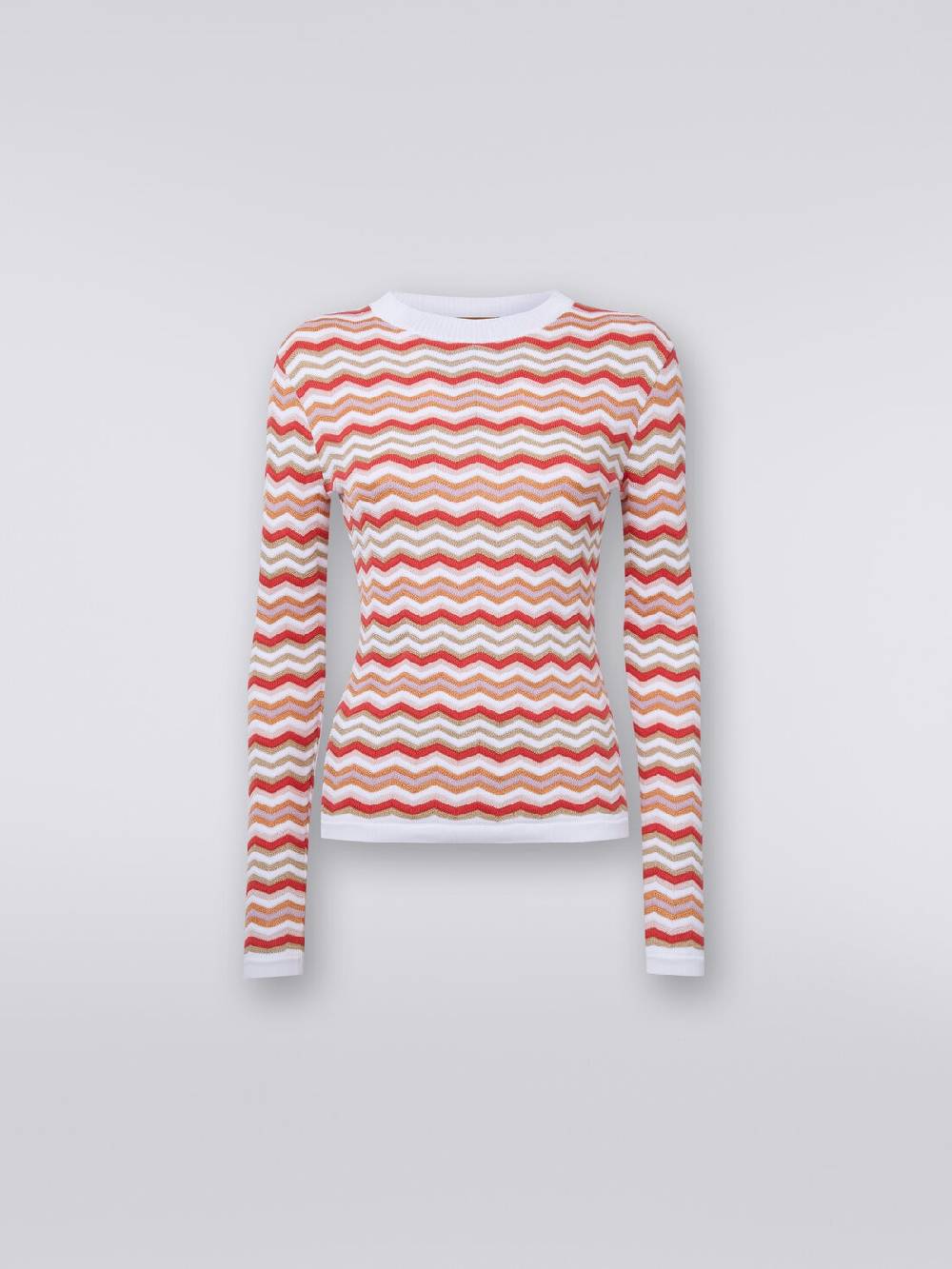 Missoni Pullover girocollo in cotone e viscosa zig zag Economico
