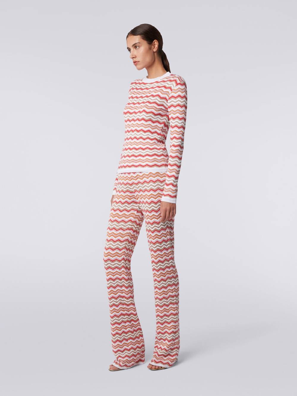 Missoni Pullover girocollo in cotone e viscosa zig zag Economico