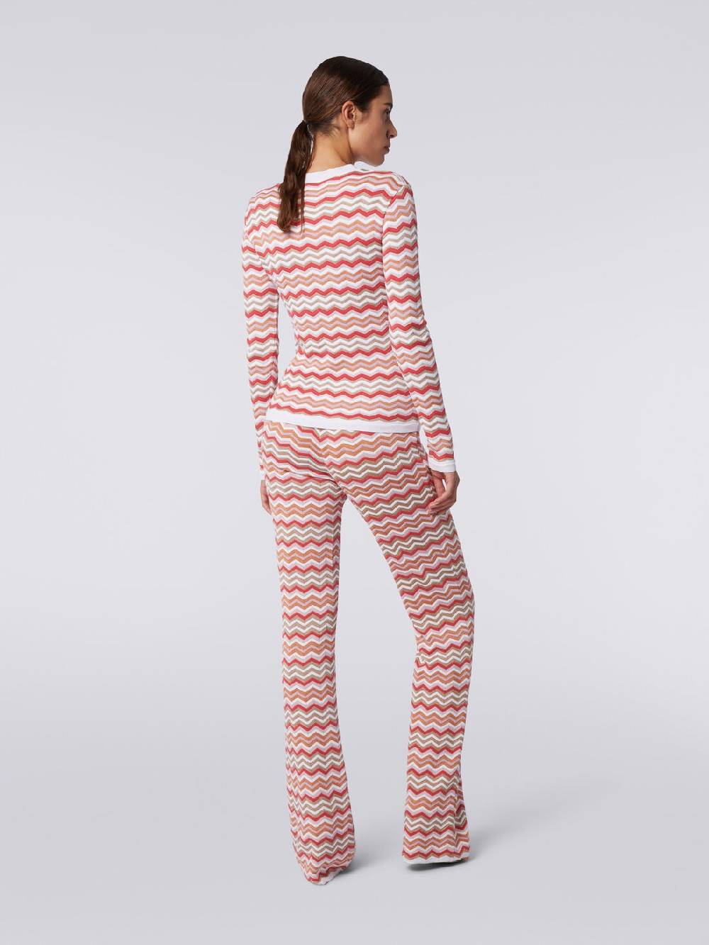 Missoni Pullover girocollo in cotone e viscosa zig zag Economico
