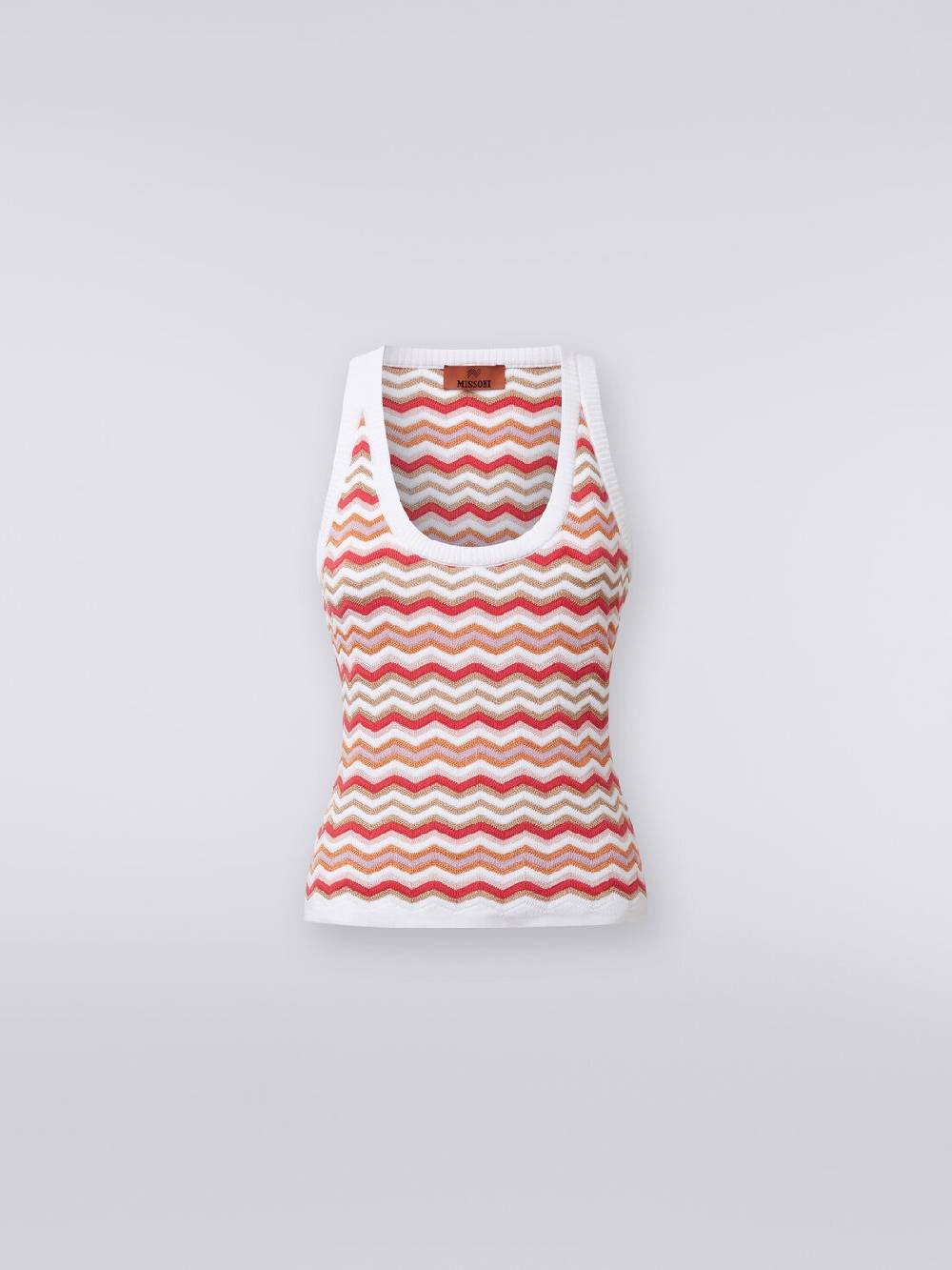 Missoni Canottiera in maglia di cotone e viscosa zig zag Online