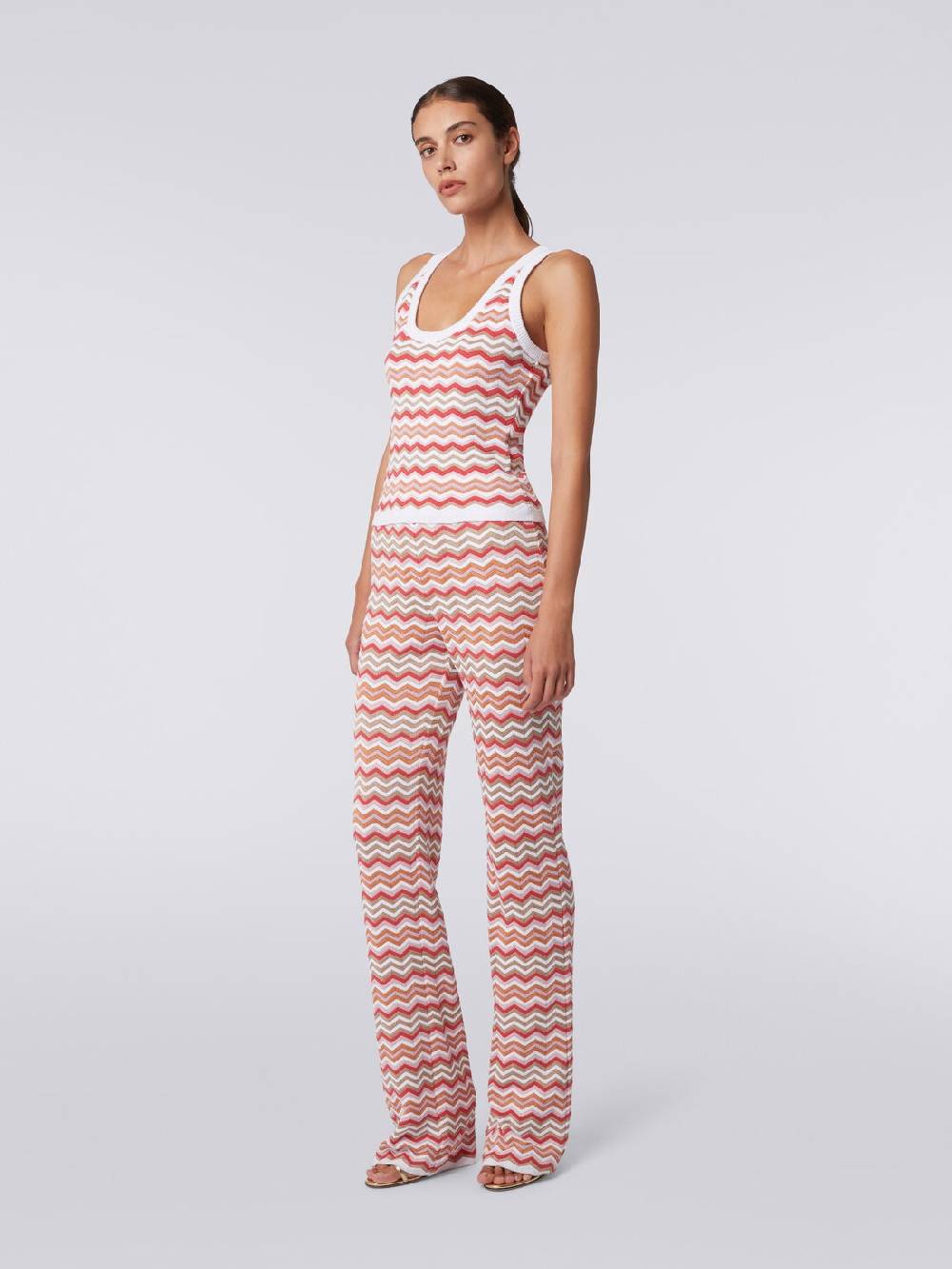 Missoni Canottiera in maglia di cotone e viscosa zig zag Online