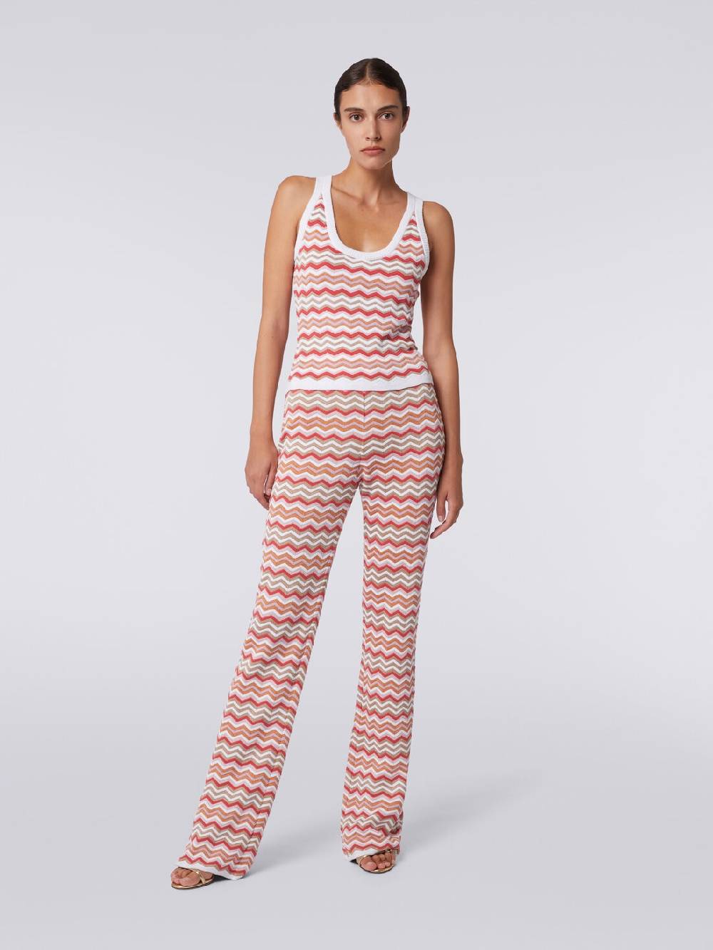 Missoni Pantaloni in maglia di cotone e viscosa zig zag