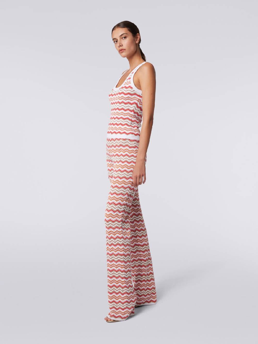 Missoni Pantaloni in maglia di cotone e viscosa zig zag Outlet
