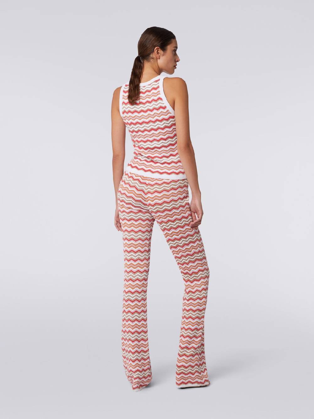 Missoni Pantaloni in maglia di cotone e viscosa zig zag Outlet