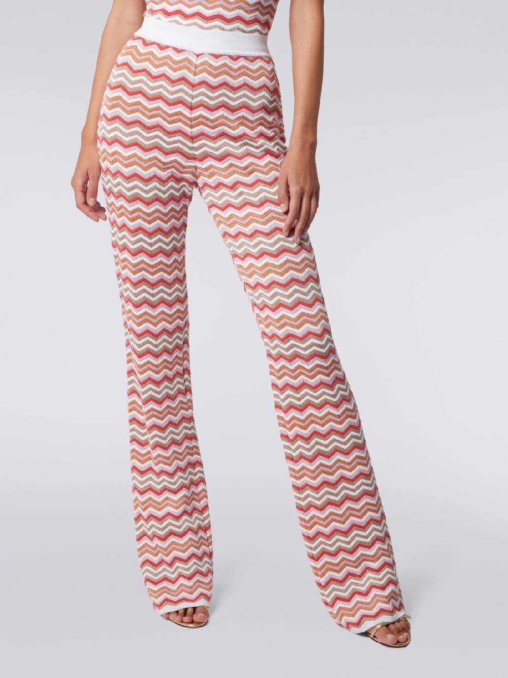 Missoni Pantaloni in maglia di cotone e viscosa zig zag Outlet