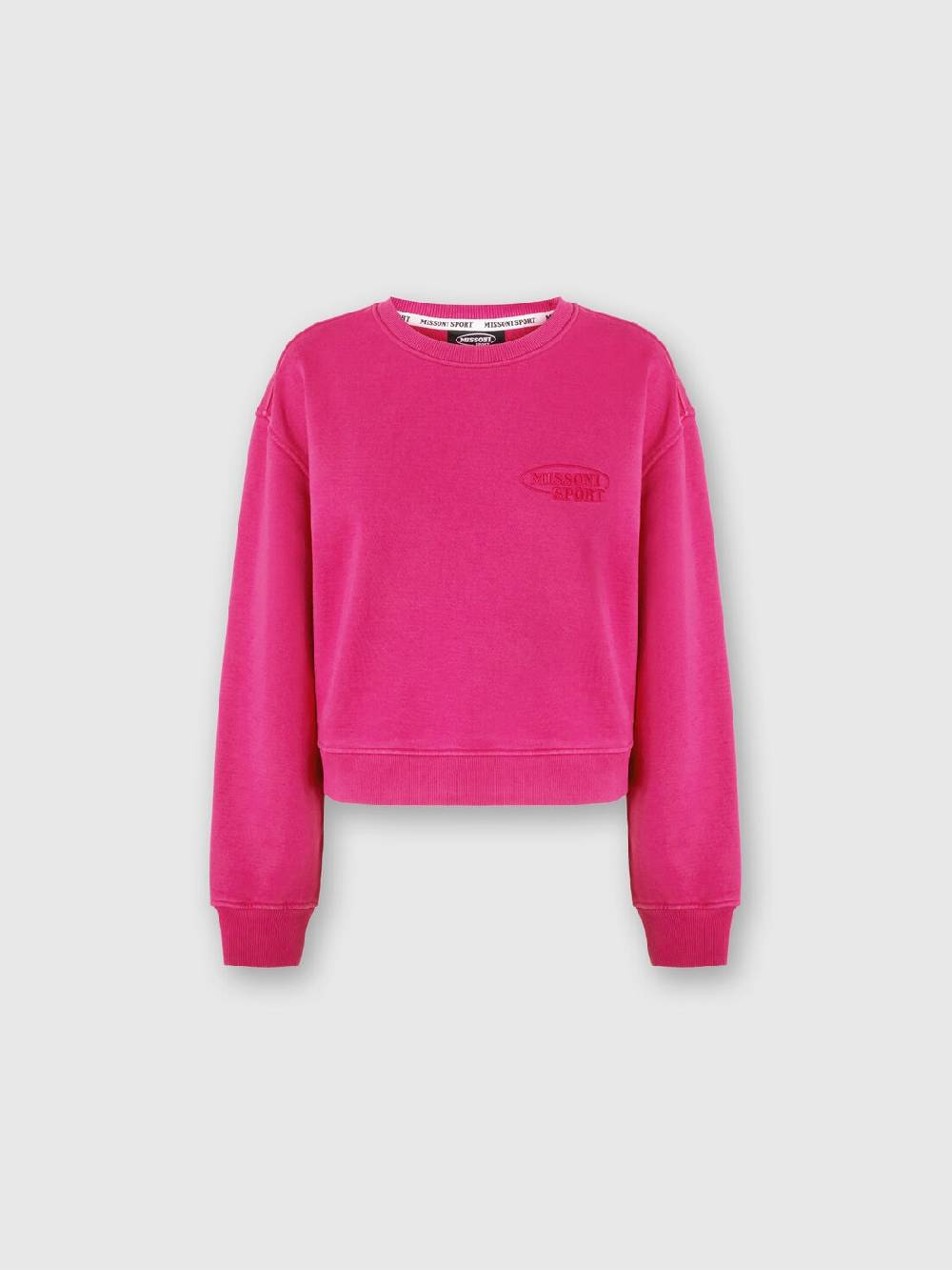 Missoni Felpa girocollo in cotone con logo Offerte