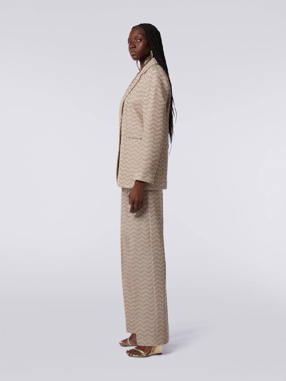 Missoni Blazer monopetto in cotone chevron Vendite Flash