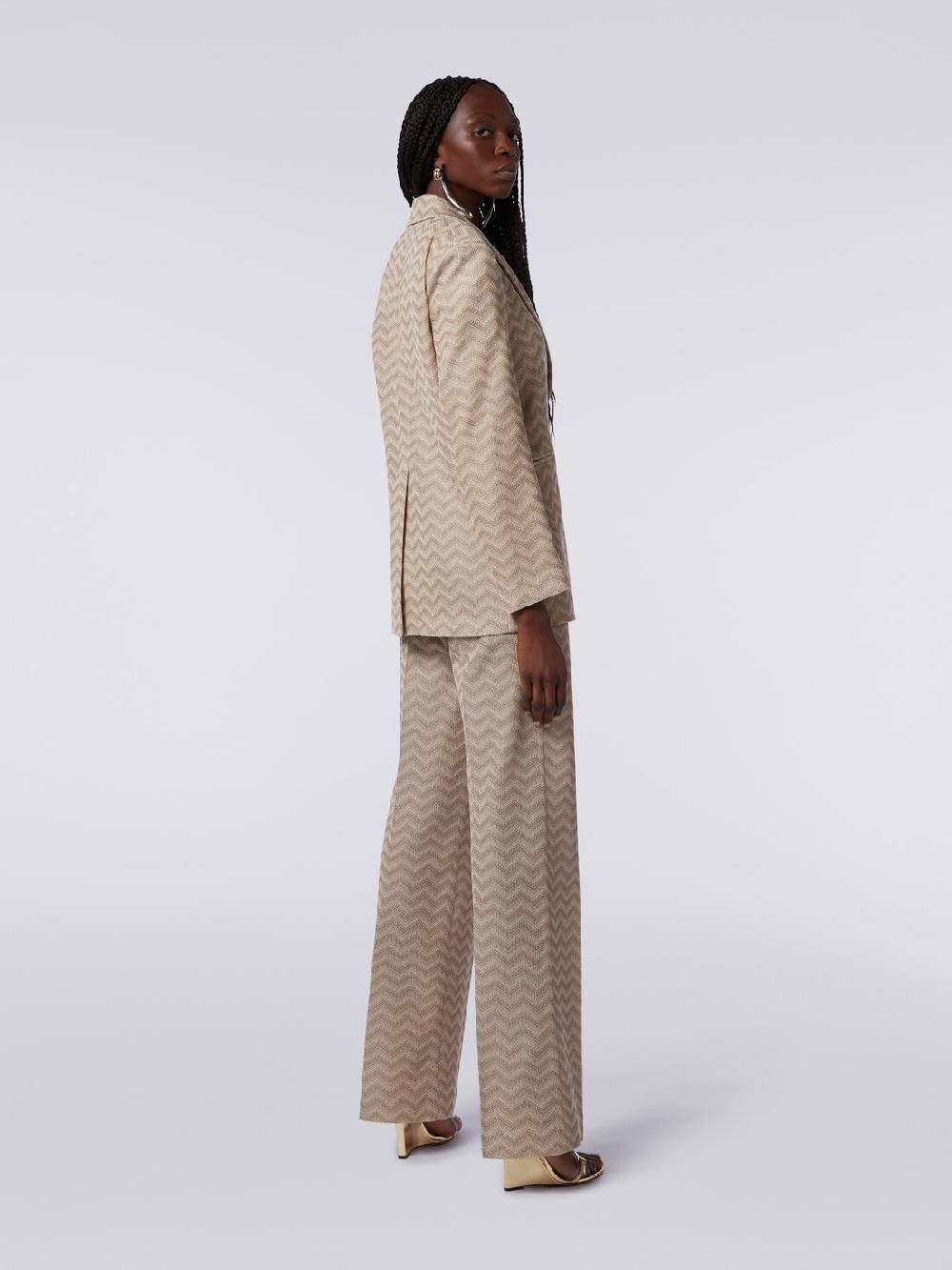 Missoni Blazer monopetto in cotone chevron Vendite Flash