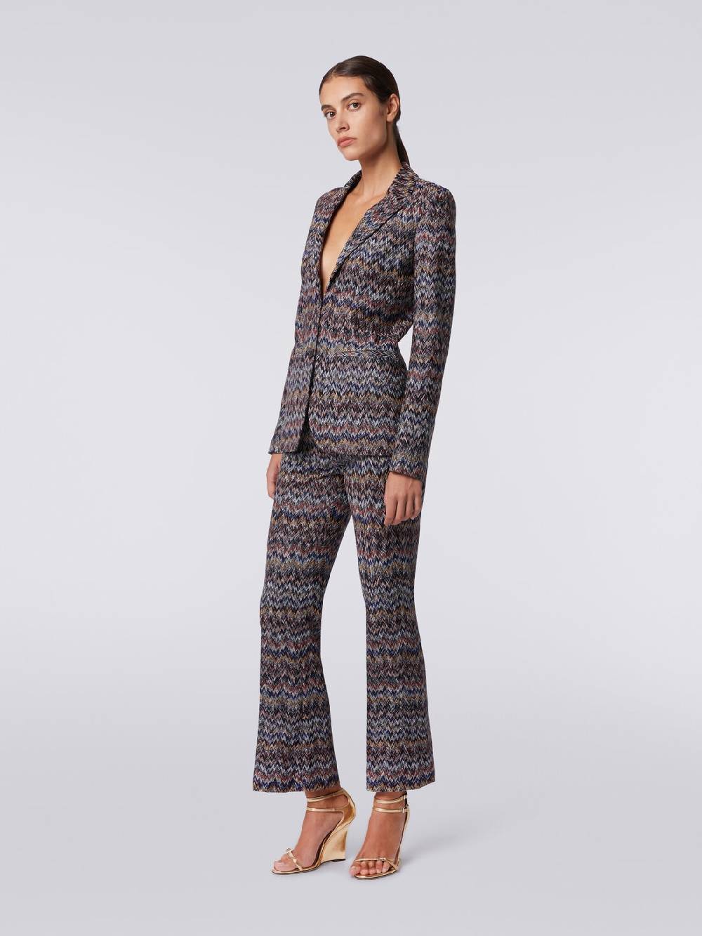Missoni Blazer in misto viscosa zig zag con lurex In Saldo