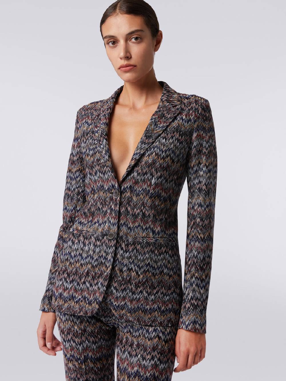 Missoni Blazer in misto viscosa zig zag con lurex In Saldo