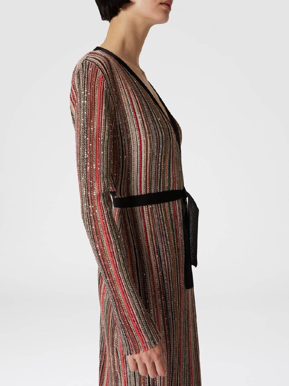 Missoni Abito lungo con chiusura a portafoglio e paillettes Italy