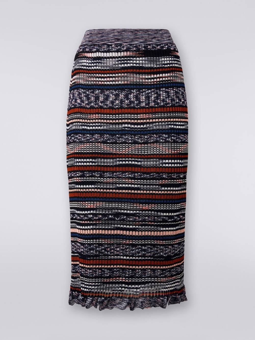 Missoni Gonna midi a costine in viscosa fiammata Nuovo