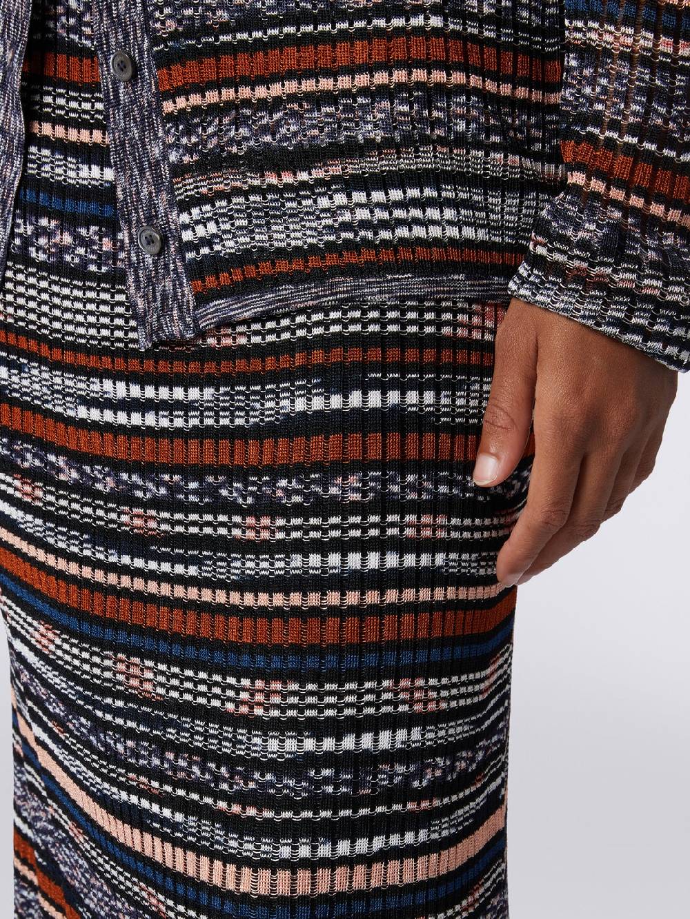 Missoni Gonna midi a costine in viscosa fiammata Nuovo