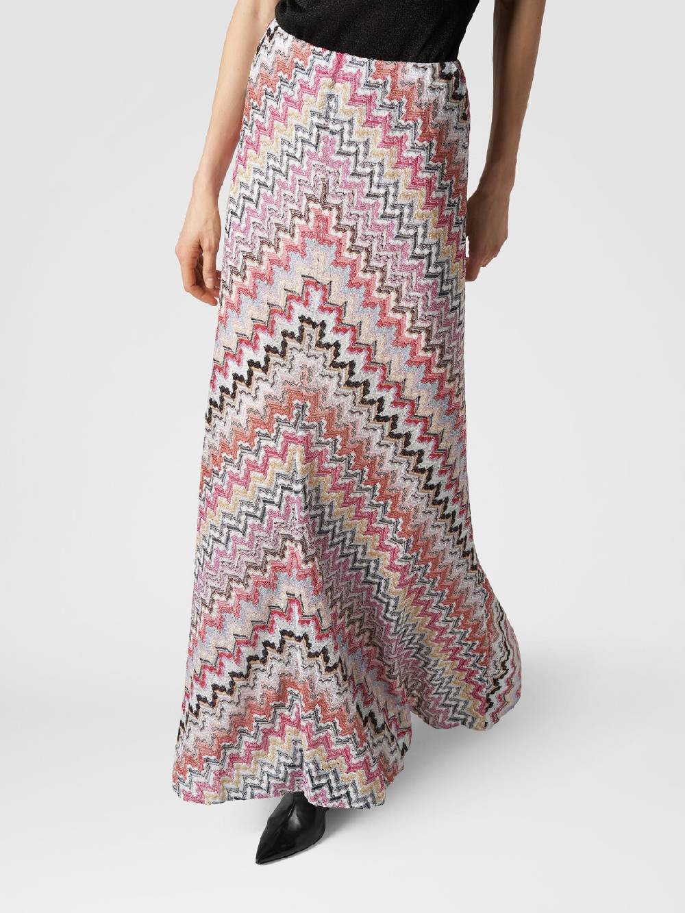 Missoni Gonna lunga in viscosa lamé zig zag Vendita