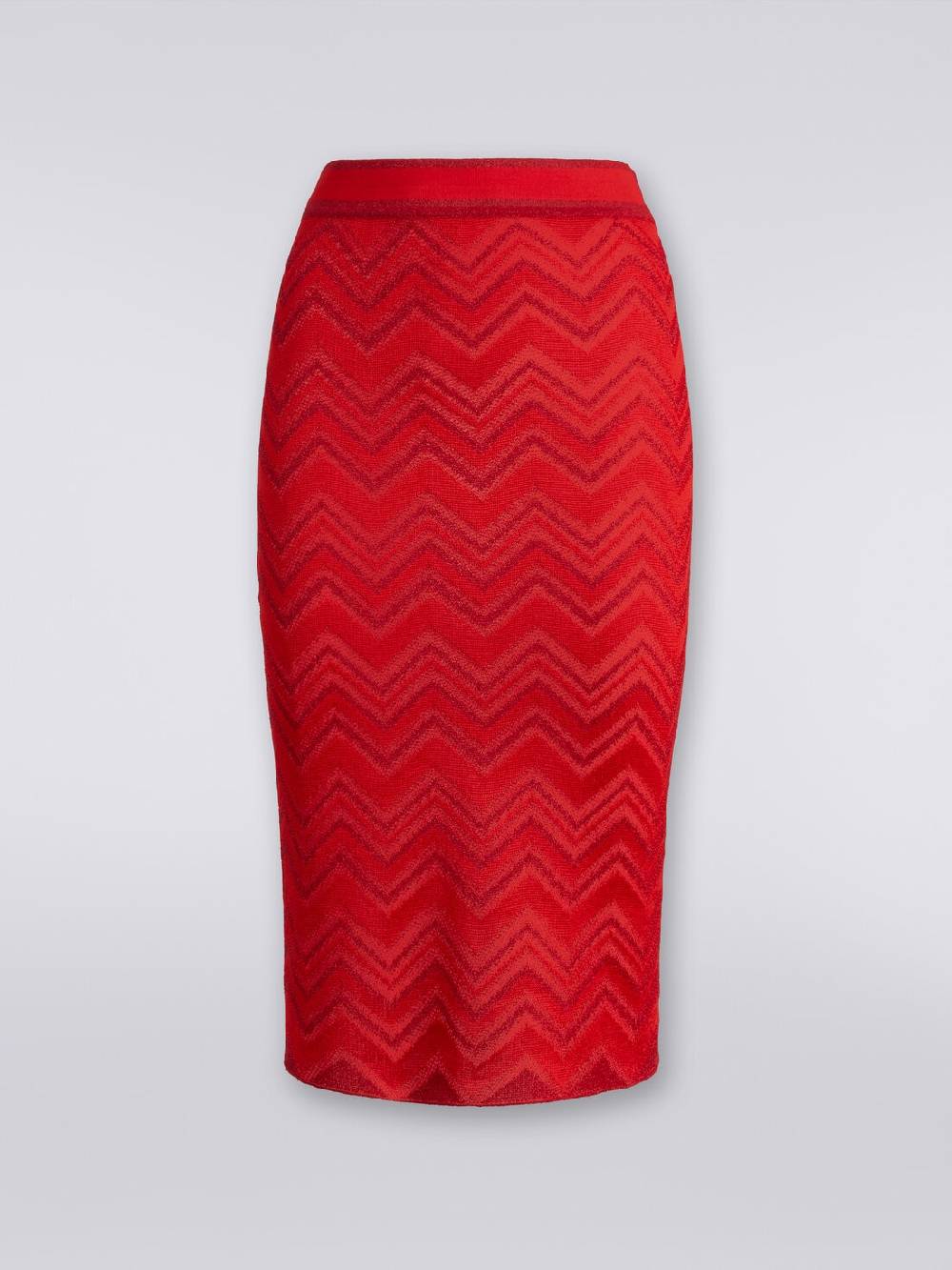 Missoni Gonna longuette in maglia zig zag con lurex Soddisfazione Garantita