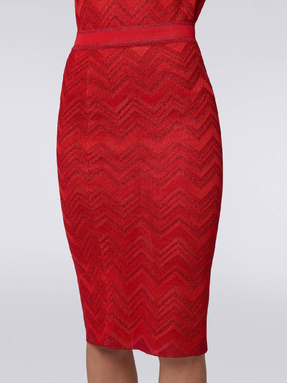 Missoni Gonna longuette in maglia zig zag con lurex Soddisfazione Garantita