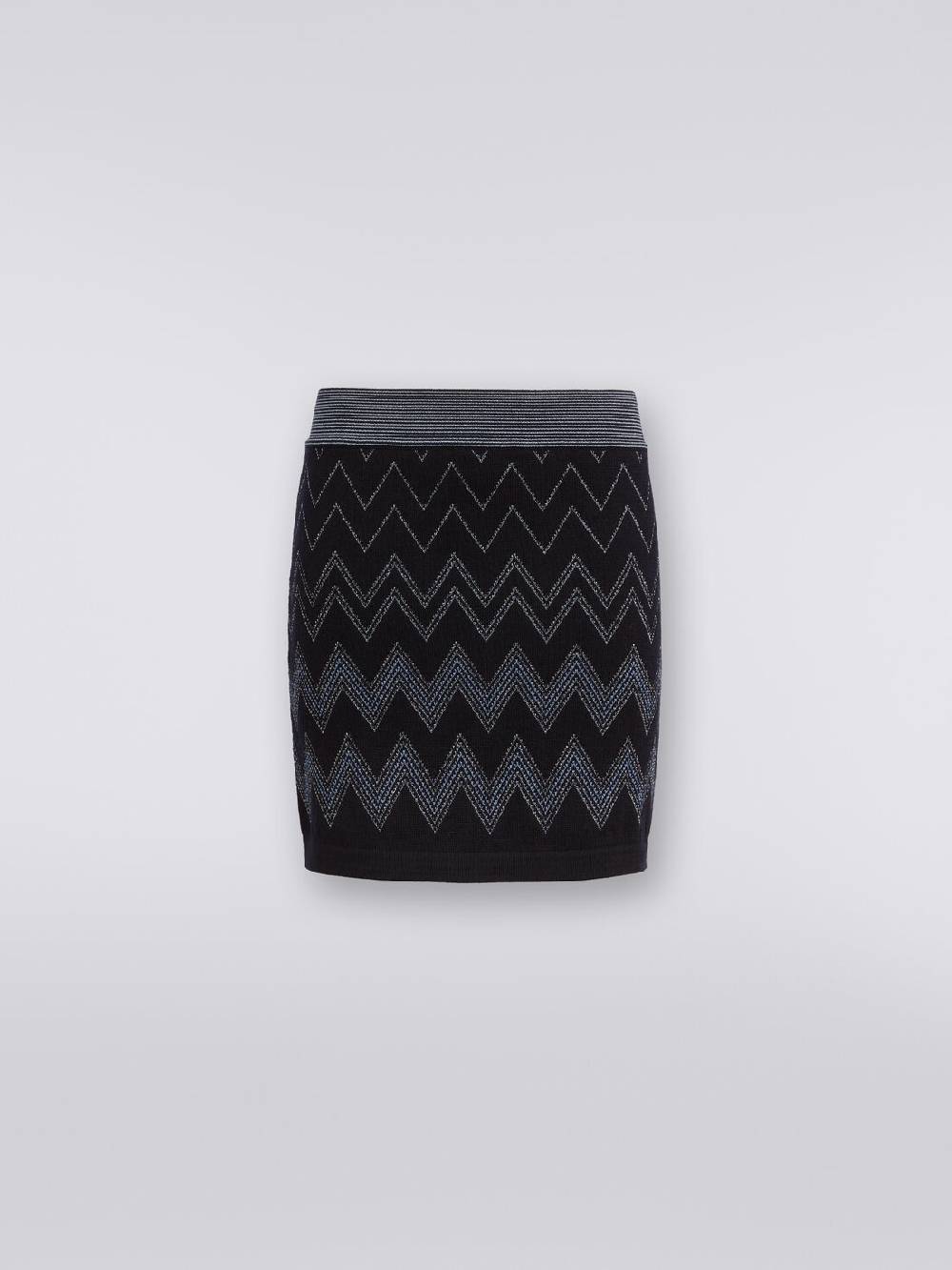 Missoni Minigonna in lana e viscosa zig zag con lurex