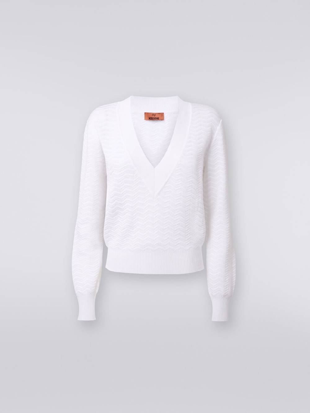 Missoni Pullover con scollatura a V in maglia zig zag Fino Al -60%