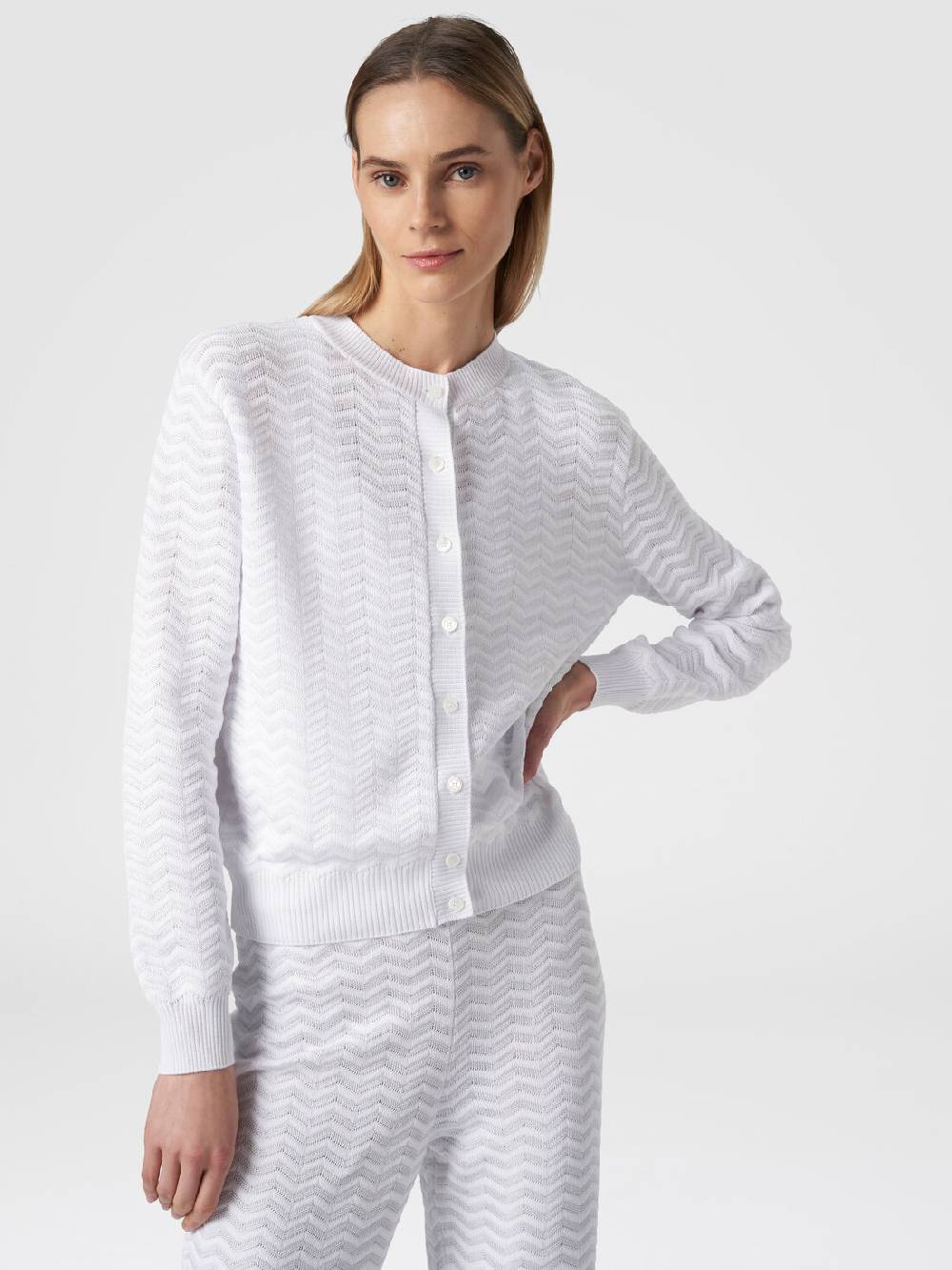 Missoni Cardigan in maglia di viscosa e cotone chevron Shopping Online