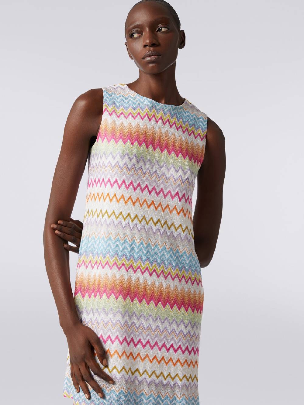 Missoni Abito a sacchetto in viscosa zig zag con lurex Affare Del Giorno