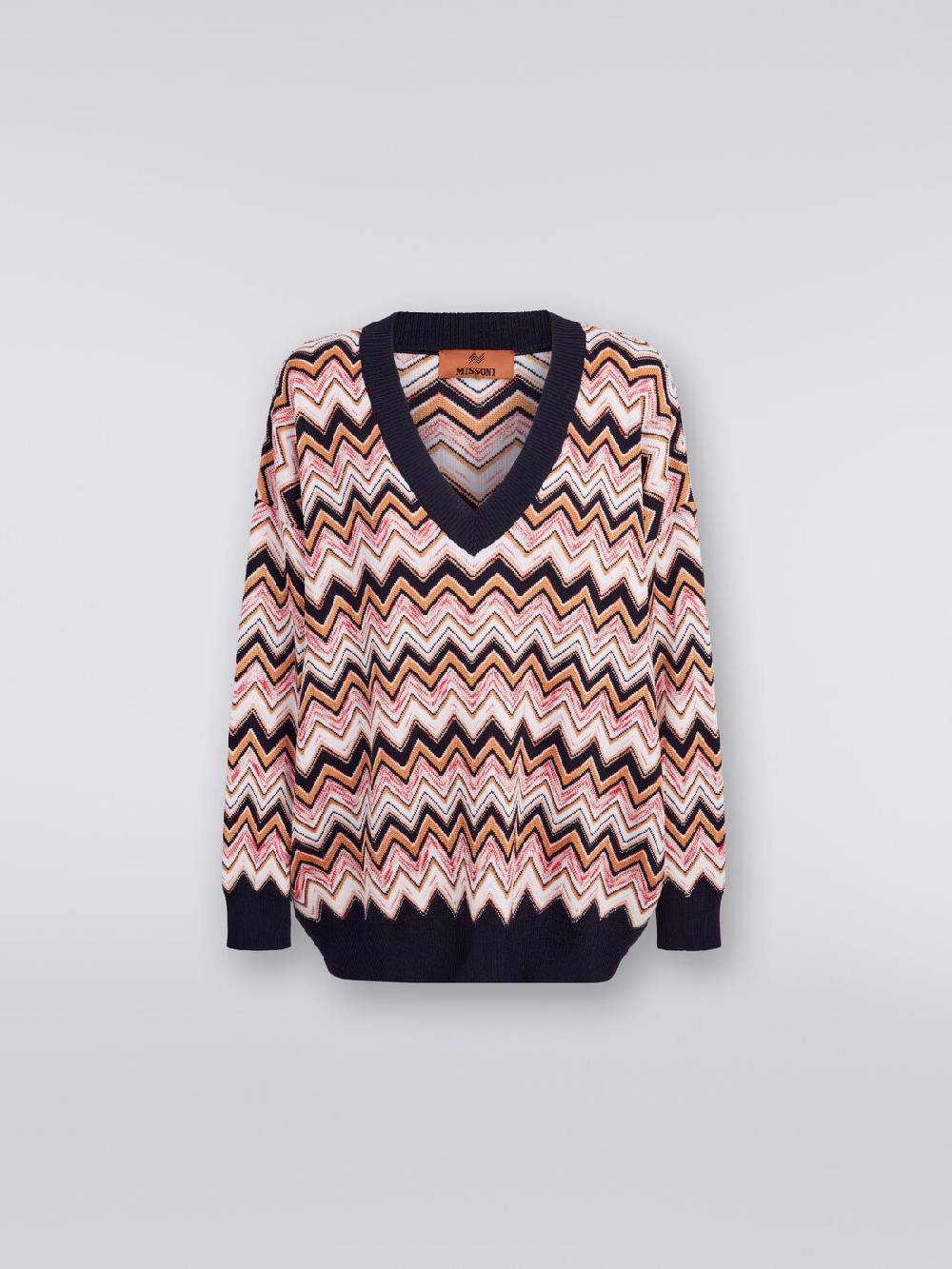 Missoni Maglia oversize zig zag con profili a contrasto Prezzo Ridotto