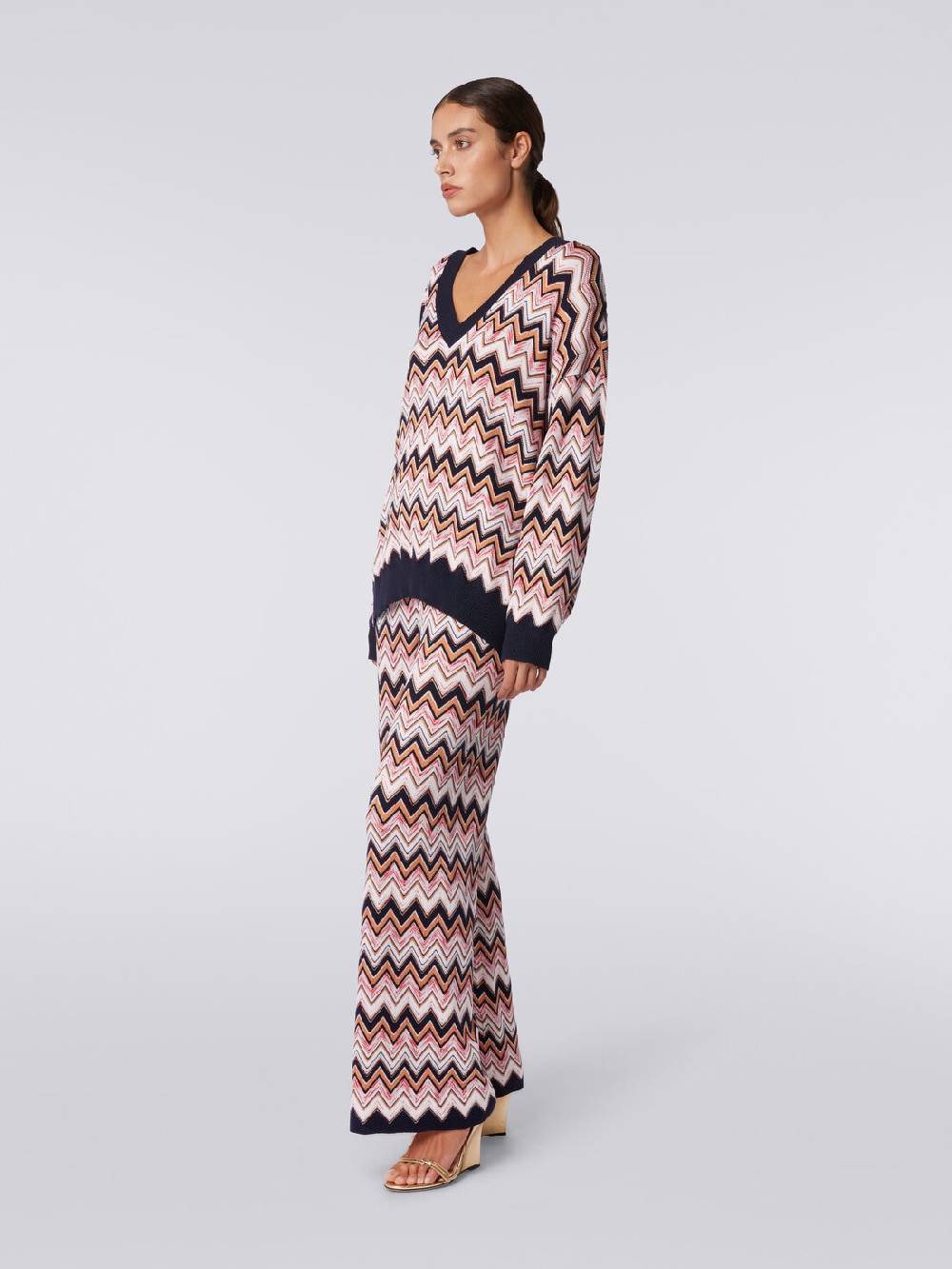 Missoni Maglia oversize zig zag con profili a contrasto Prezzo Ridotto