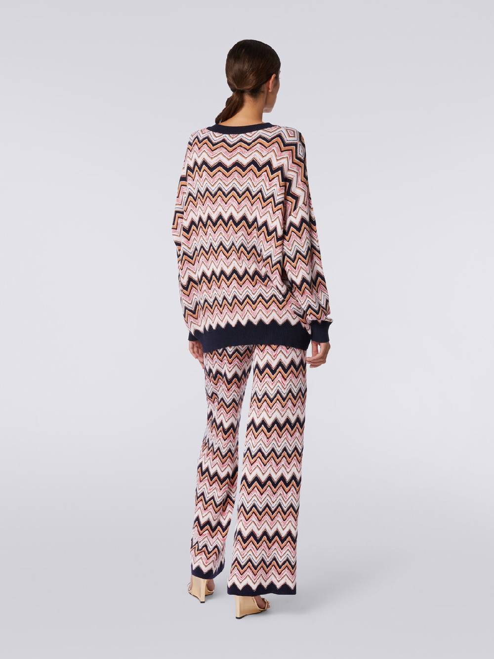 Missoni Maglia oversize zig zag con profili a contrasto Prezzo Ridotto