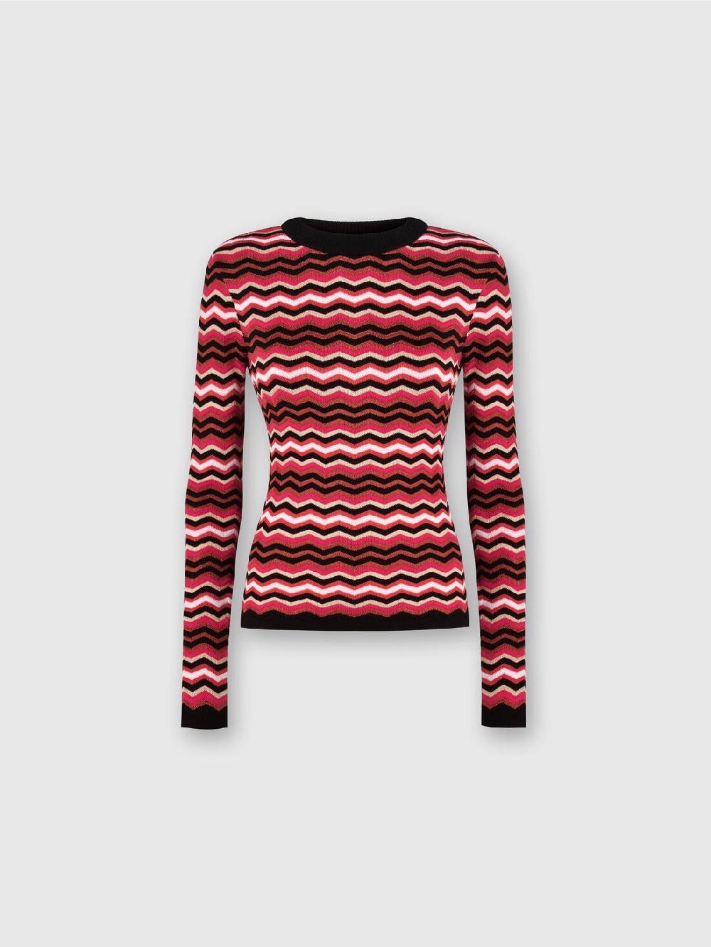 Missoni Pullover girocollo in cotone e viscosa zig zag Sottocosto