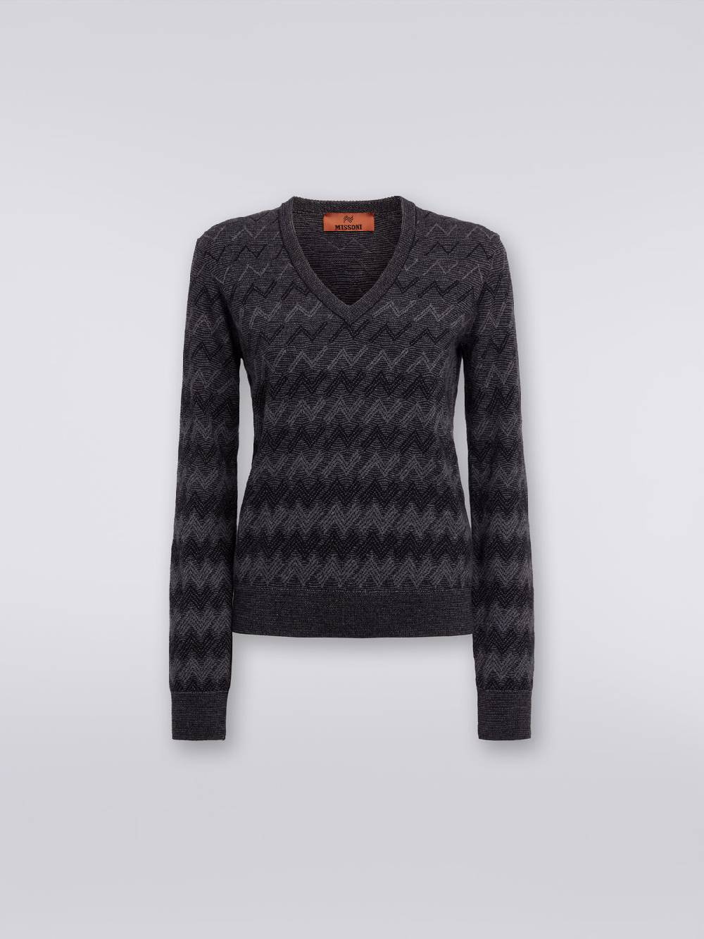 Missoni Pullover con scollo a V in cachemire con zig zag